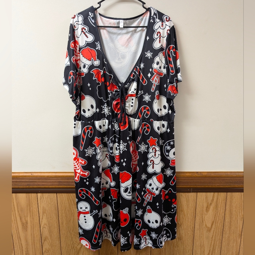Rosegal Spooky Christmas Skull Dress